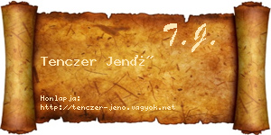 Tenczer Jenő névjegykártya