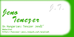 jeno tenczer business card